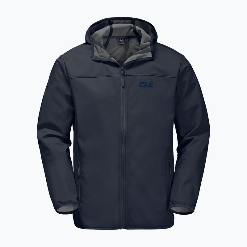 Pánská softshellová bunda Jack Wolfskin Northern Point tmavě modrá 1304001_1033 4
