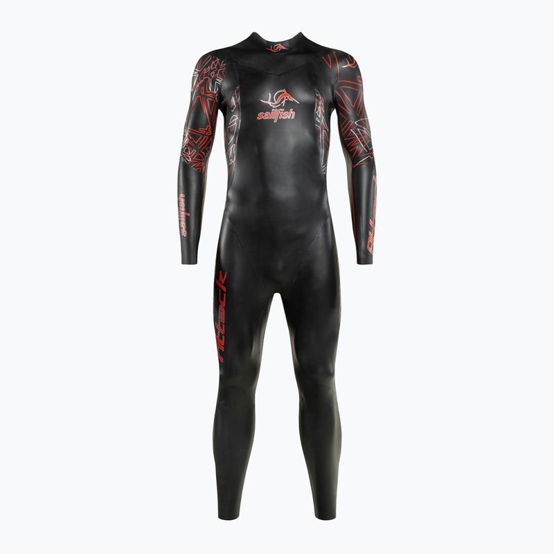 Pánský triatlonový neopren sailfish Attack 7 black/red 2