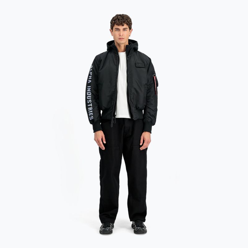 Pánská bunda Alpha Industries MA-1 D-Tec Sleeve Embroidery Bomber black/reflective 2