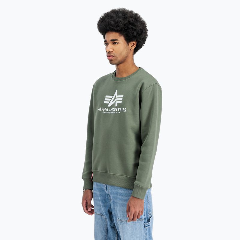 Pánská mikina Alpha Industries Basic dark olive 4