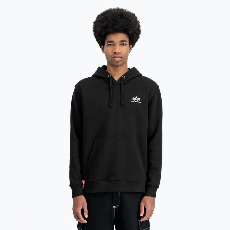 Pánská mikina Alpha Industries Basic Small Logo Hoodie black