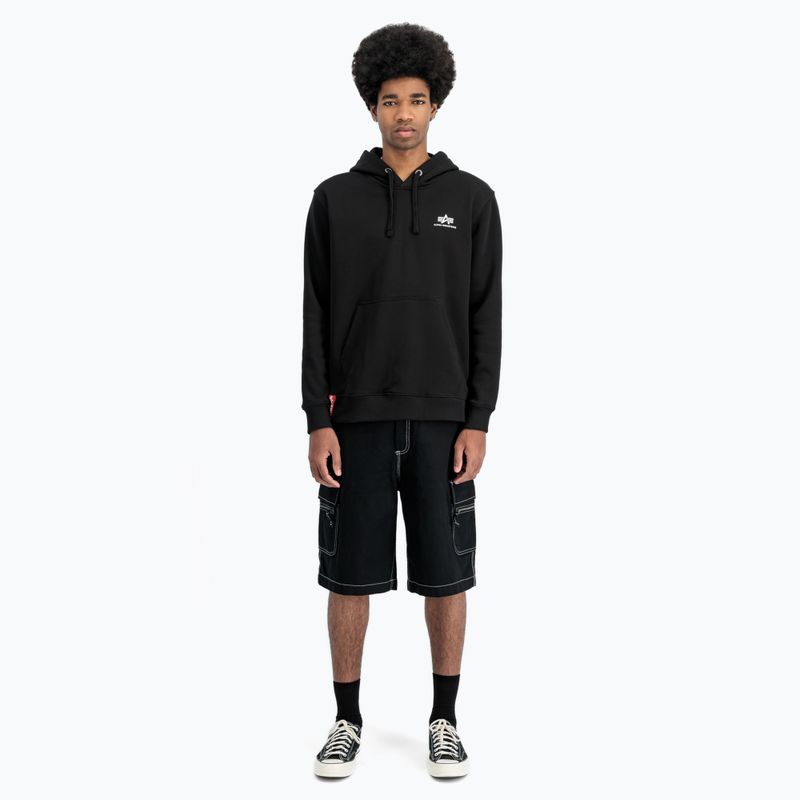 Pánská mikina Alpha Industries Basic Small Logo Hoodie black 2