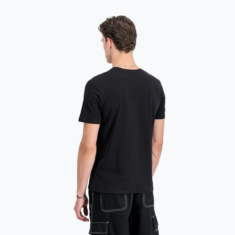 Pánské tričko Alpha Industries Basic Small Logo black/neon orange 3