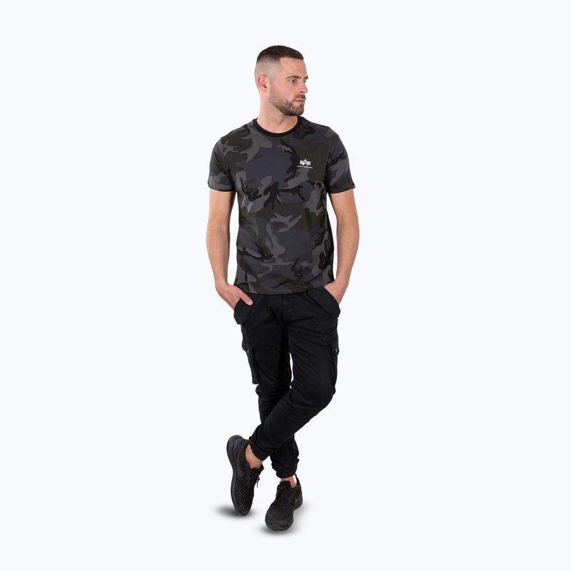 Pánské tričko Alpha Industries Basic Small Logo Camo Black T-Shirt 2