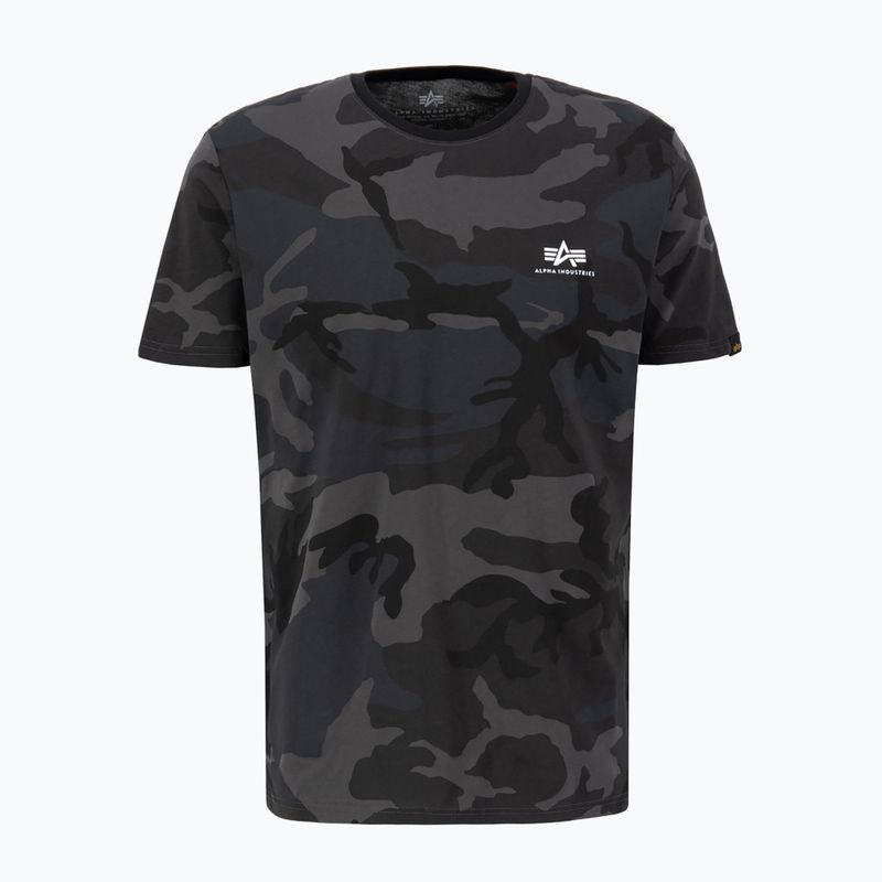 Pánské tričko Alpha Industries Basic Small Logo Camo Black T-Shirt 4