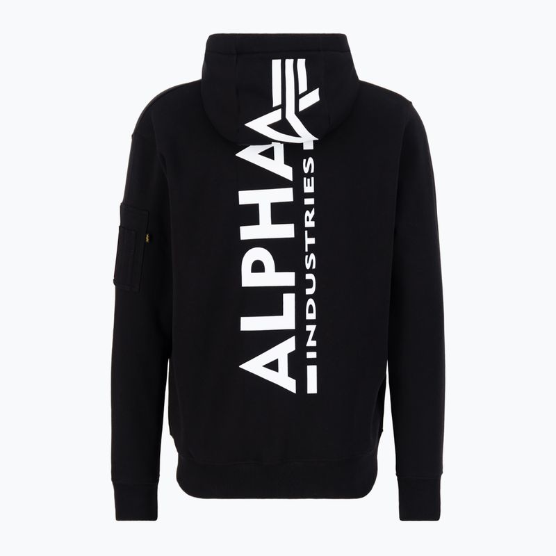 Pánská mikina Alpha Industries Back Print Zip black 2