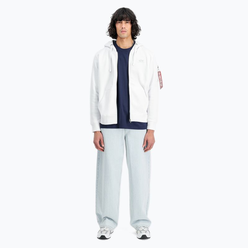 Pánská mikina Alpha Industries Back Print Zip white 2