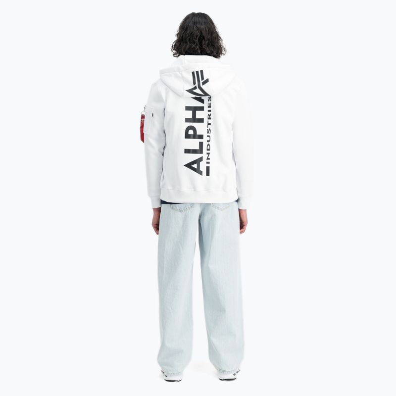 Pánská mikina Alpha Industries Back Print Zip white 3