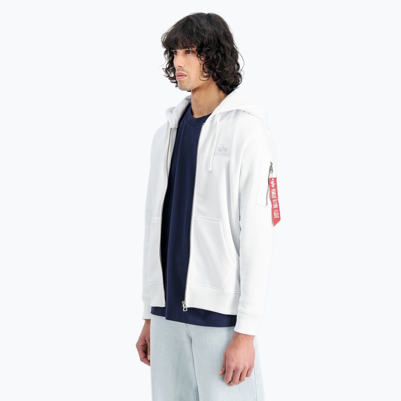 Pánská mikina Alpha Industries Back Print Zip white 4