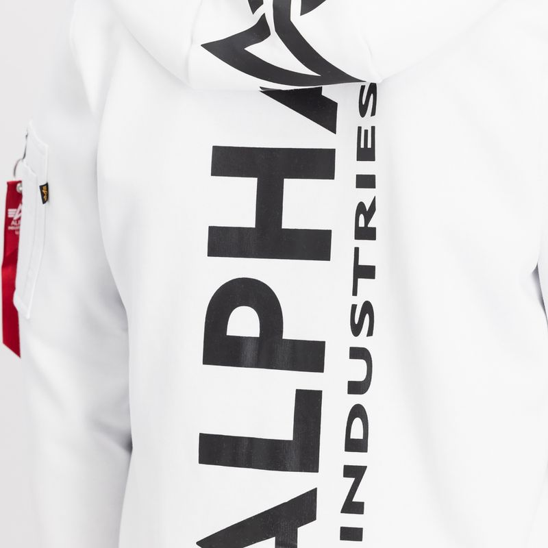 Pánská mikina Alpha Industries Back Print Zip white 7