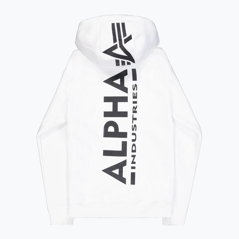 Pánská mikina Alpha Industries Back Print Zip white 9