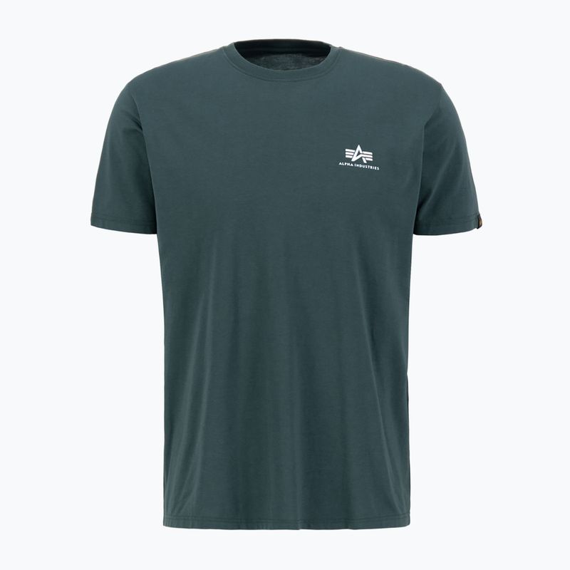 Pánské tričko Alpha Industries Basic Small Logo T-shirt navy green 4