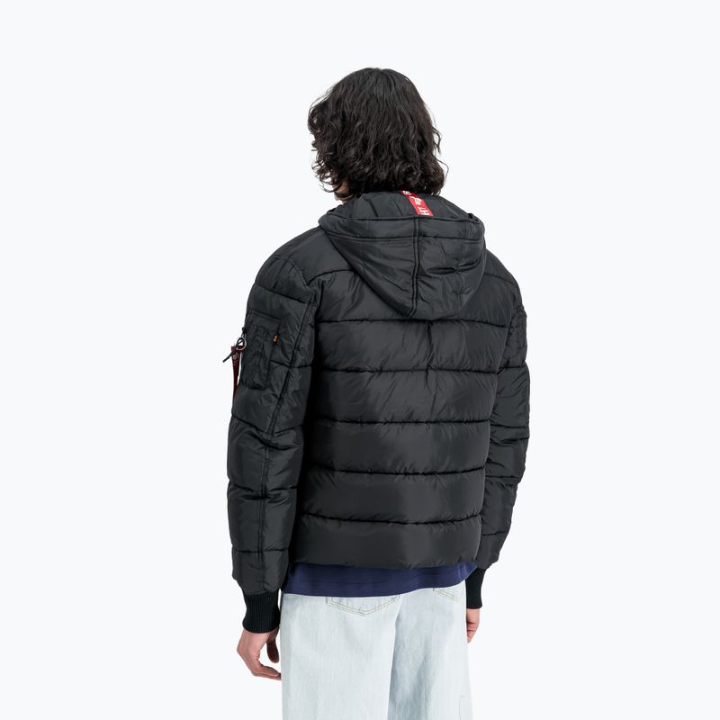 Pánská bunda Alpha Industries Hooded Puffer Faux Down black 4