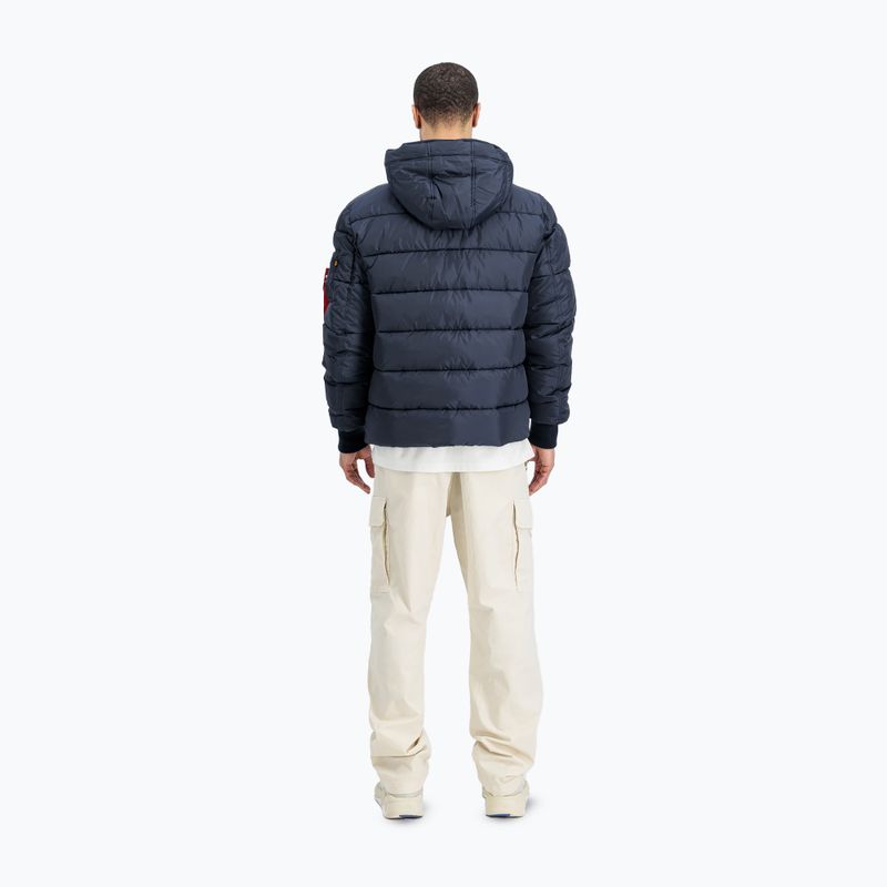 Pánská bunda Alpha Industries Hooded Puffer Faux Down rep.blue 3