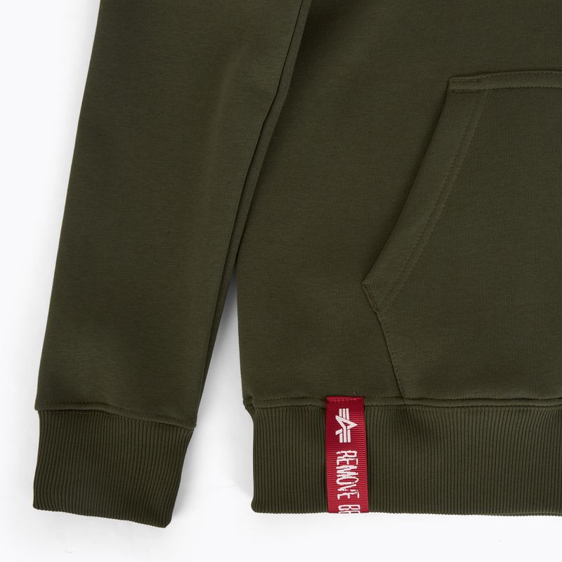 Pánská mikina Alpha Industries Basic Zip SL dark olive 3