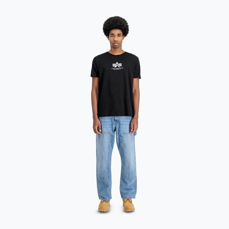 Pánské tričko Alpha Industries Basic Mid Logo black 2