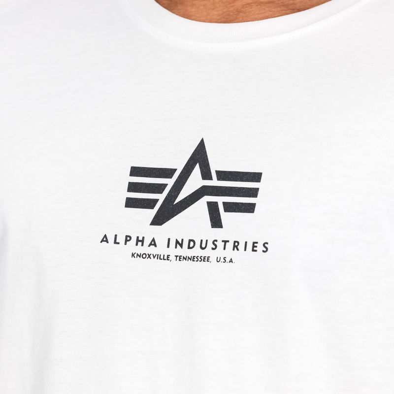 Pánské tričko Alpha Industries Basic Mid Logo T-shirt white 6