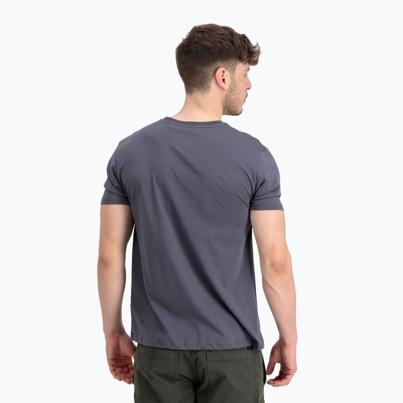 Pánské tričko Alpha Industries Basic Mid Logo greyblack/black 3