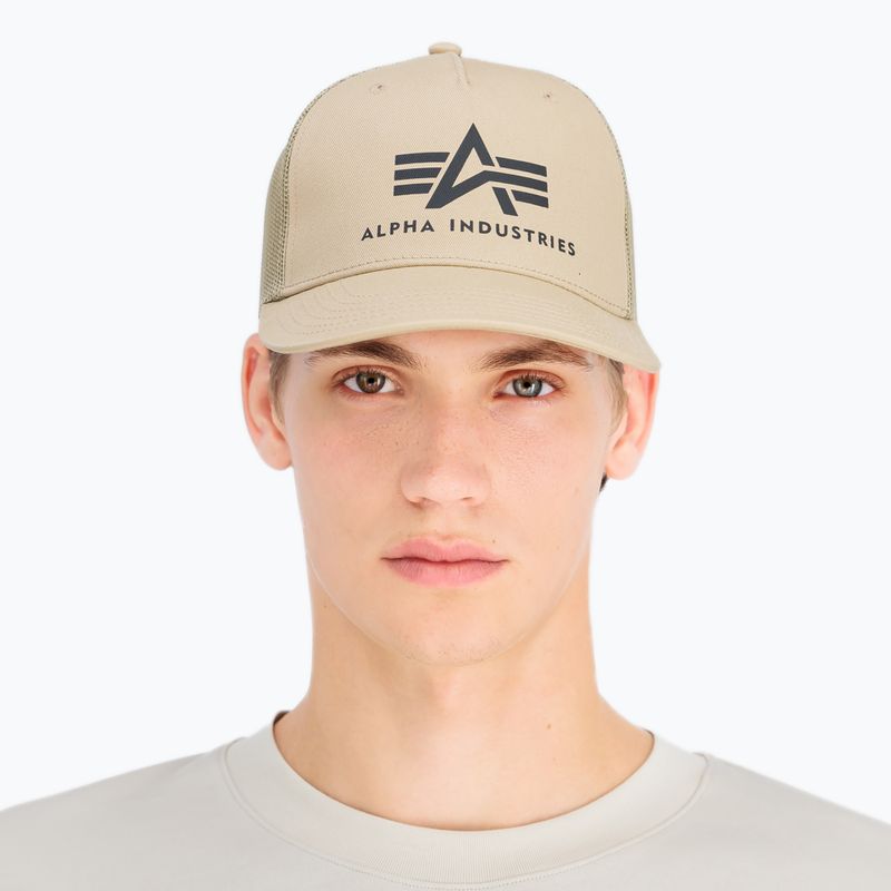 Pánská kšiltovka Alpha Industries Basic Trucker sand 3