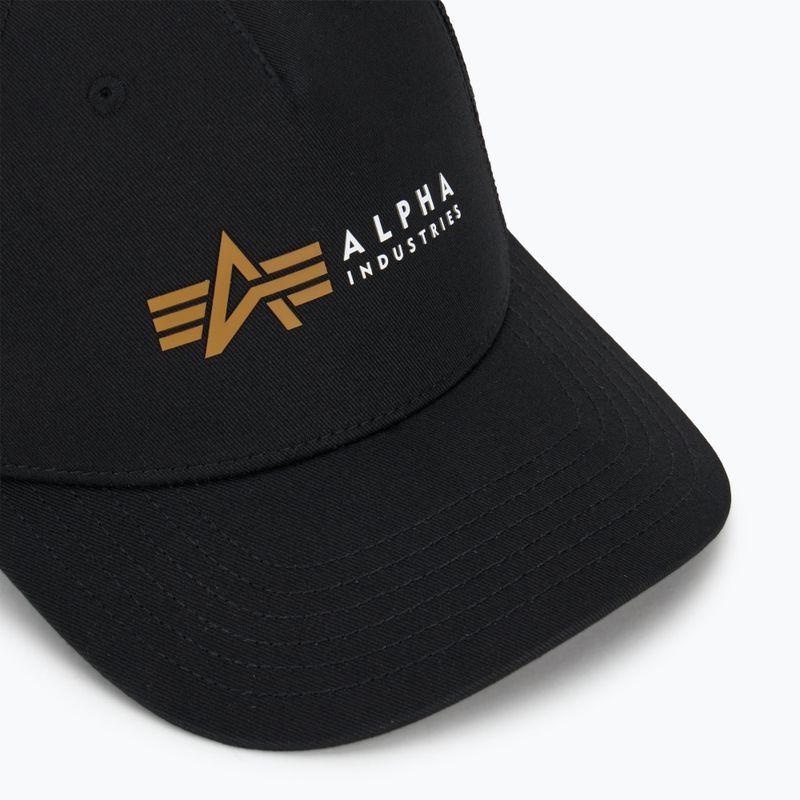 Pánská kšiltovka Alpha Industries Label Trucker black 3