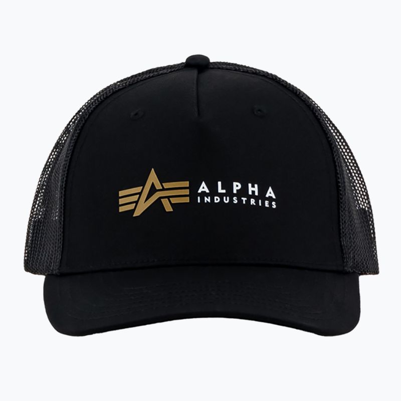 Pánská kšiltovka Alpha Industries Label Trucker black