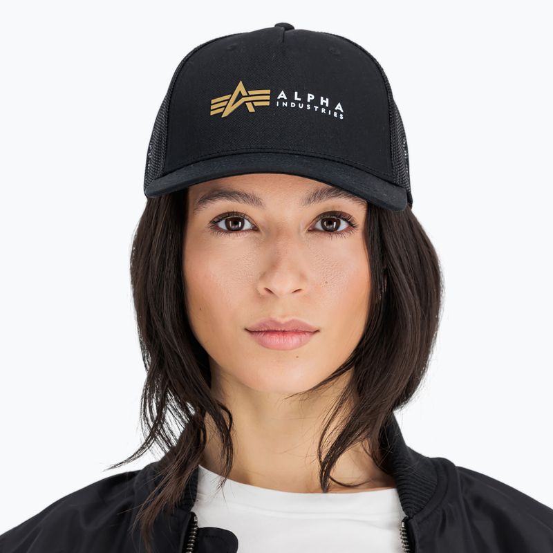 Pánská kšiltovka Alpha Industries Label Trucker black 3