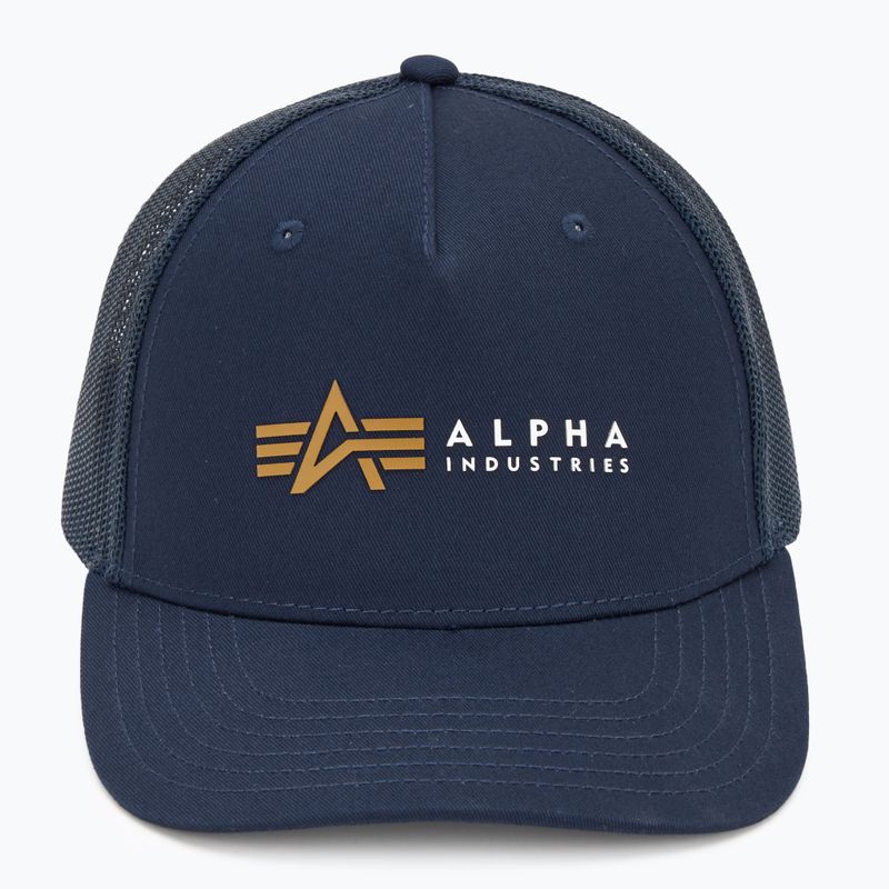 Pánská kšiltovka Alpha Industries Label Trucker rep.blue 2