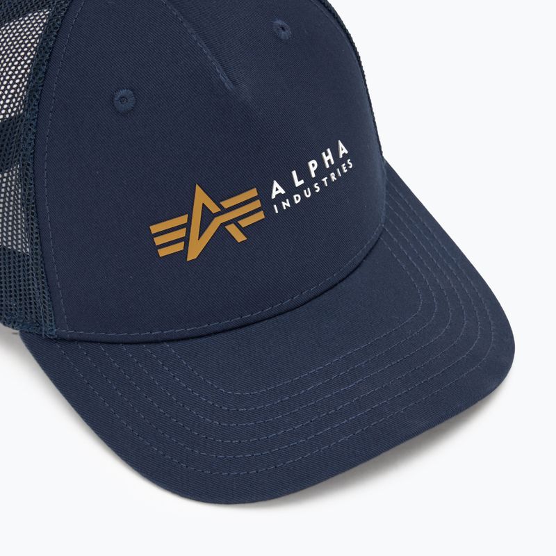 Pánská kšiltovka Alpha Industries Label Trucker rep.blue 3