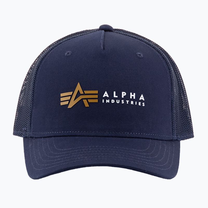 Pánská kšiltovka Alpha Industries Label Trucker rep.blue