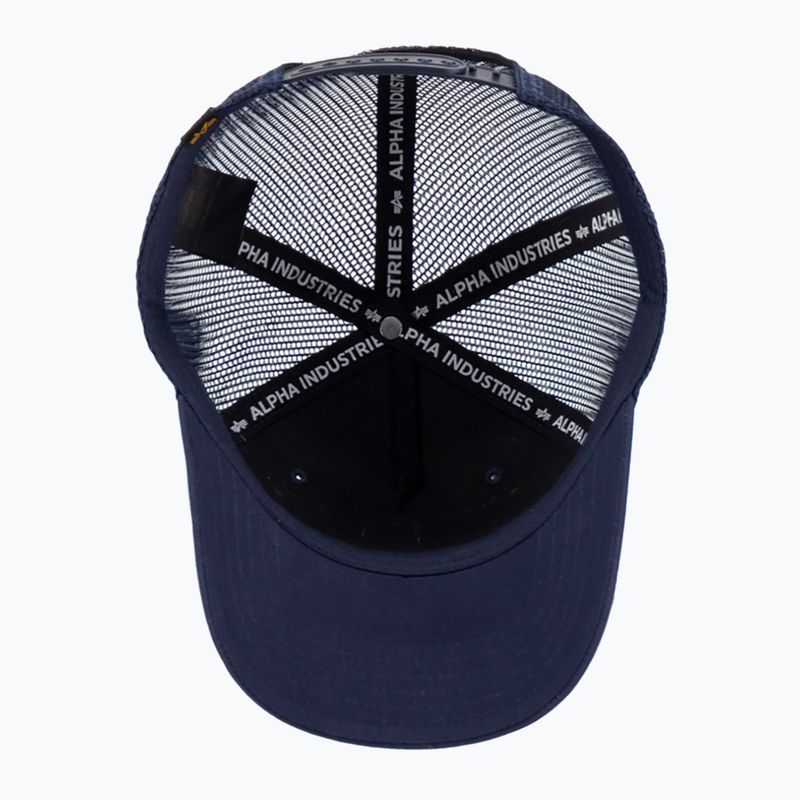 Pánská kšiltovka Alpha Industries Label Trucker rep.blue 3