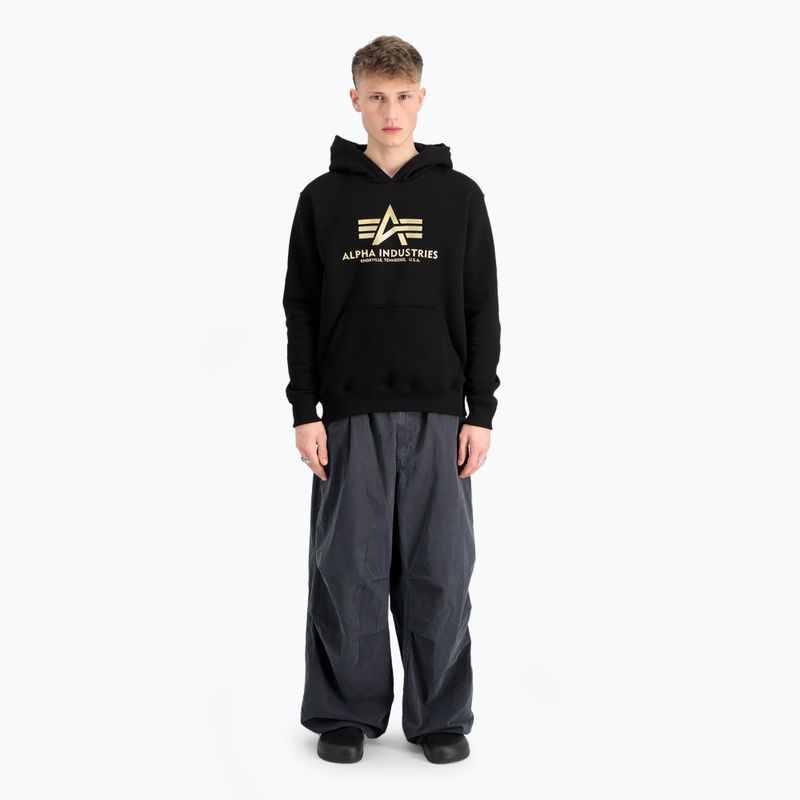 Pánská mikina Alpha Industries Basic Carbon Hoody black/gold 2