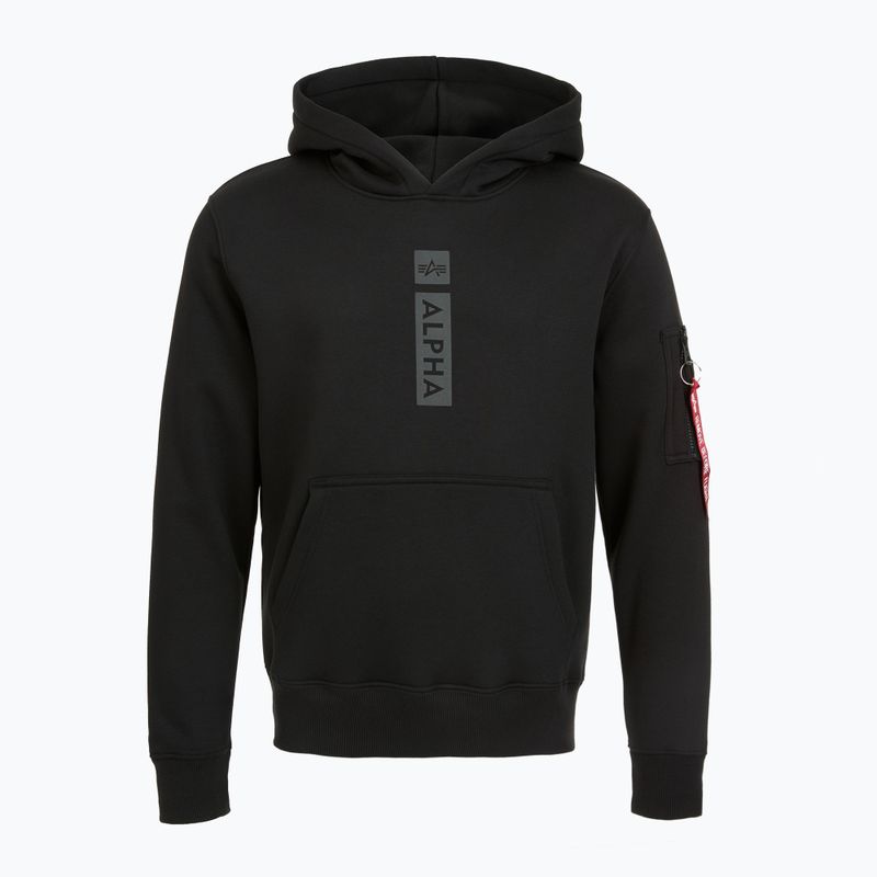 Pánská mikina Alpha Industries Puff Print Hoodie black 6