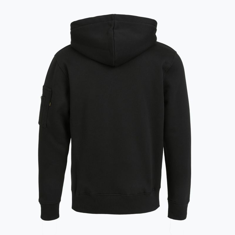 Pánská mikina Alpha Industries Puff Print Hoodie black 7
