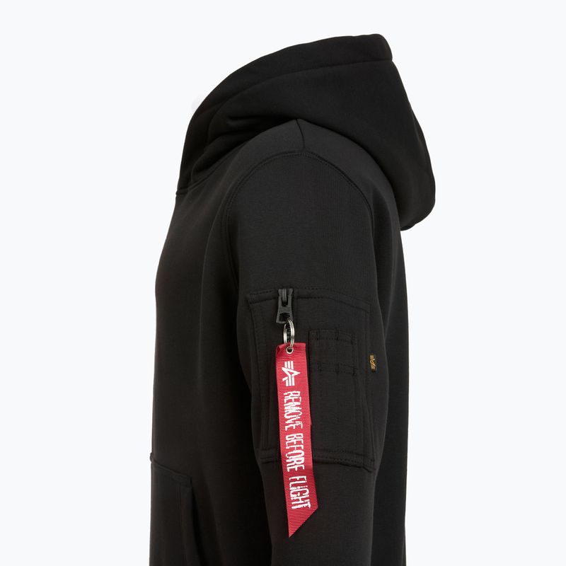 Pánská mikina Alpha Industries Puff Print Hoodie black 8