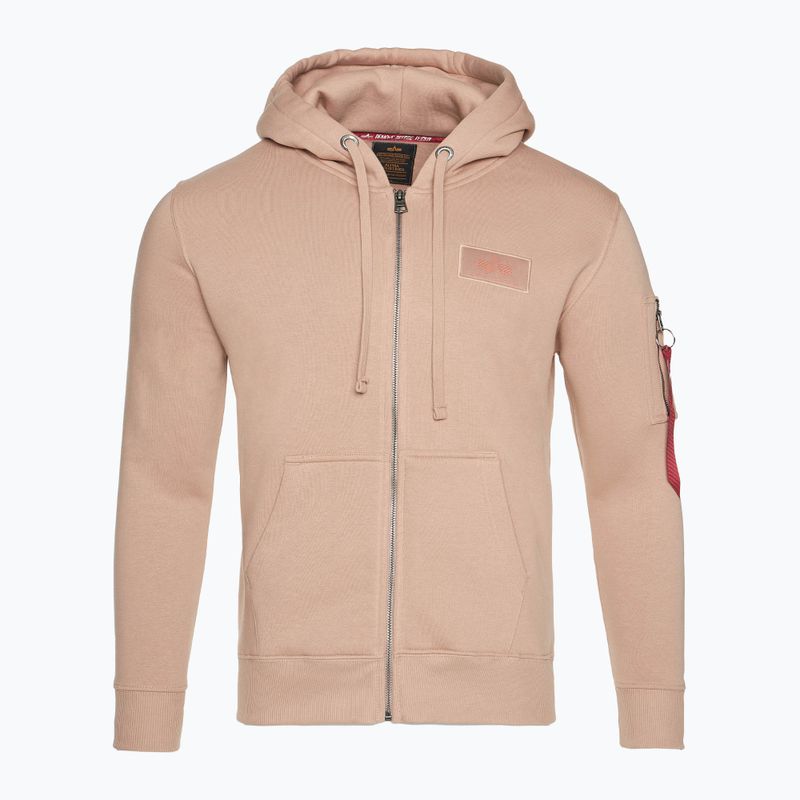 Pánská mikina Alpha Industries Back Print Zip dusty coral