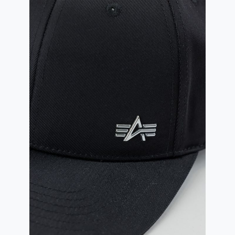 Kšiltovka Alpha Industries Metal Label rep black/metalsilver 5