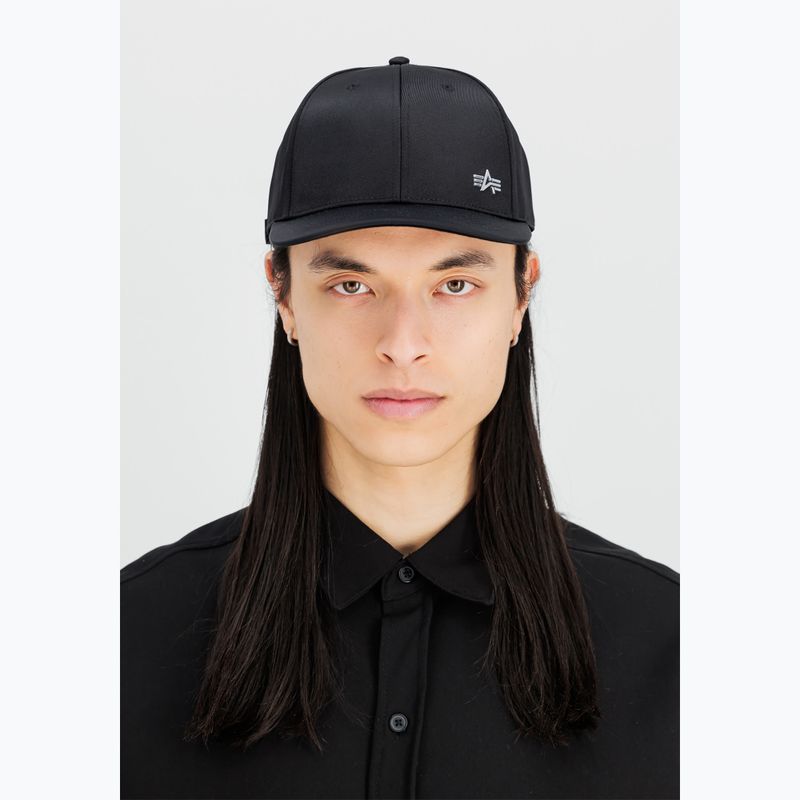 Kšiltovka Alpha Industries Metal Label rep black/metalsilver 6