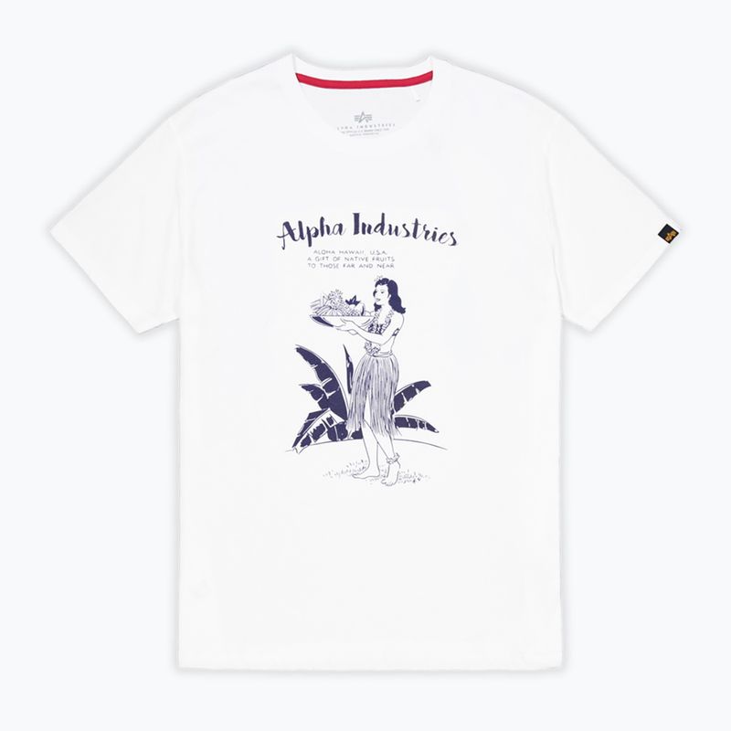 Pánské tričko Alpha Industries  Hawaii white 6