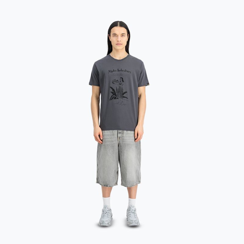 Pánské tričko Alpha Industries Hawaii vintage grey 2