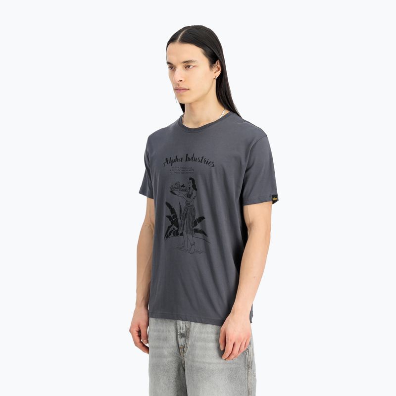 Pánské tričko Alpha Industries Hawaii vintage grey 4