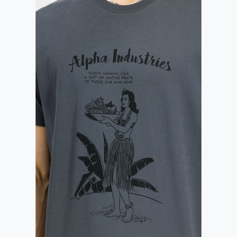 Pánské tričko Alpha Industries Hawaii vintage grey 6