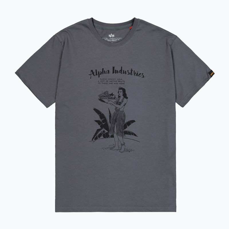 Pánské tričko Alpha Industries Hawaii vintage grey 7