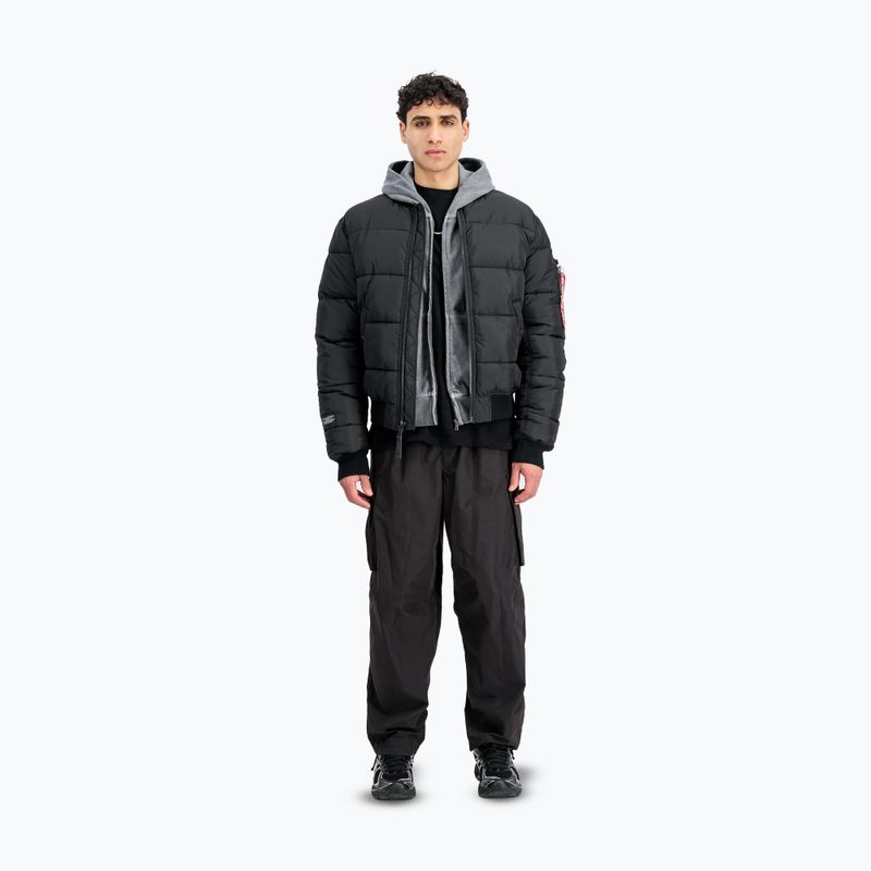Pánská zateplená bunda Alpha Industries MA-1 Logo Puffer Bomber black 2