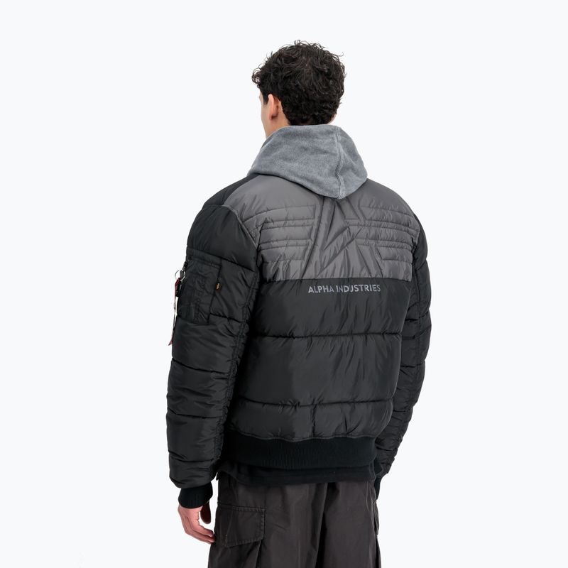 Pánská zateplená bunda Alpha Industries MA-1 Logo Puffer Bomber black 3