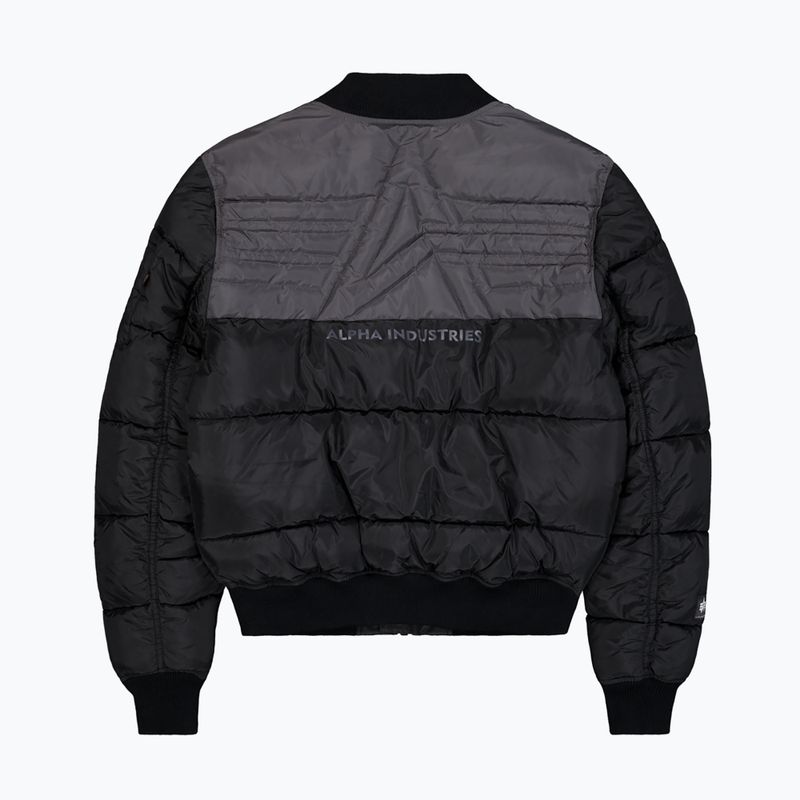 Pánská zateplená bunda Alpha Industries MA-1 Logo Puffer Bomber black 8