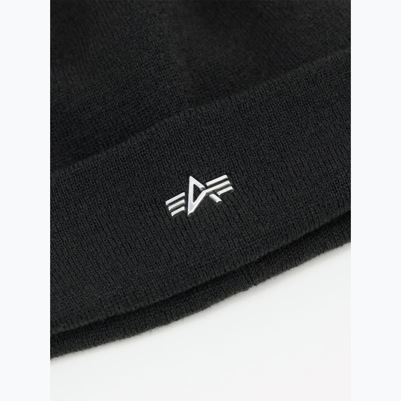 Čepice Alpha Industries Metal Logo Beanie black 3