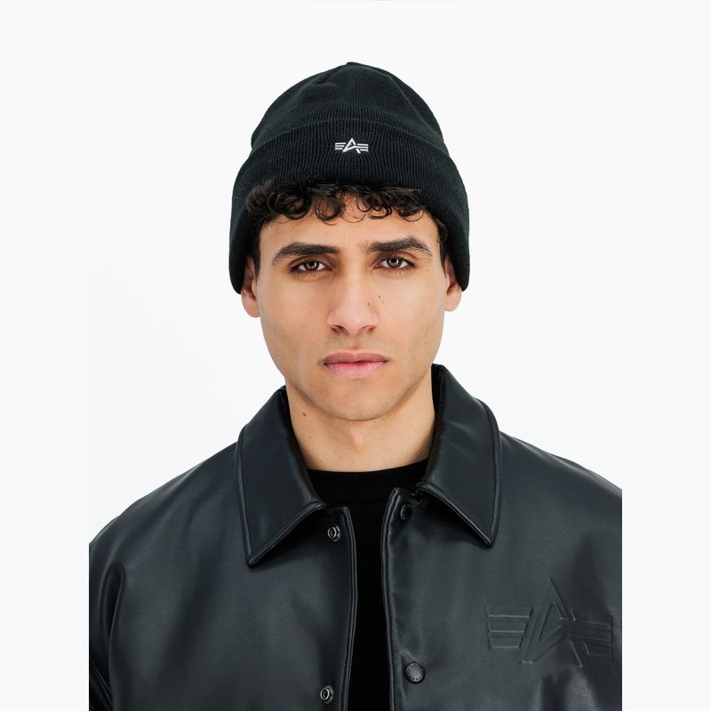 Čepice Alpha Industries Metal Logo Beanie black 4