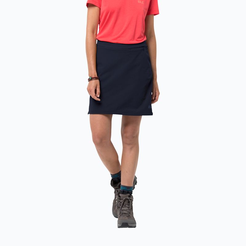 Dámská sportovní sukně Jack Wolfskin Hilltop Trail tmavě modrá 1505471_1910