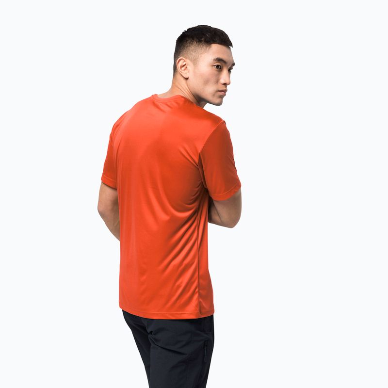 Pánské trekingové tričko Jack Wolfskin Tech oranžové 1807071_3017 2
