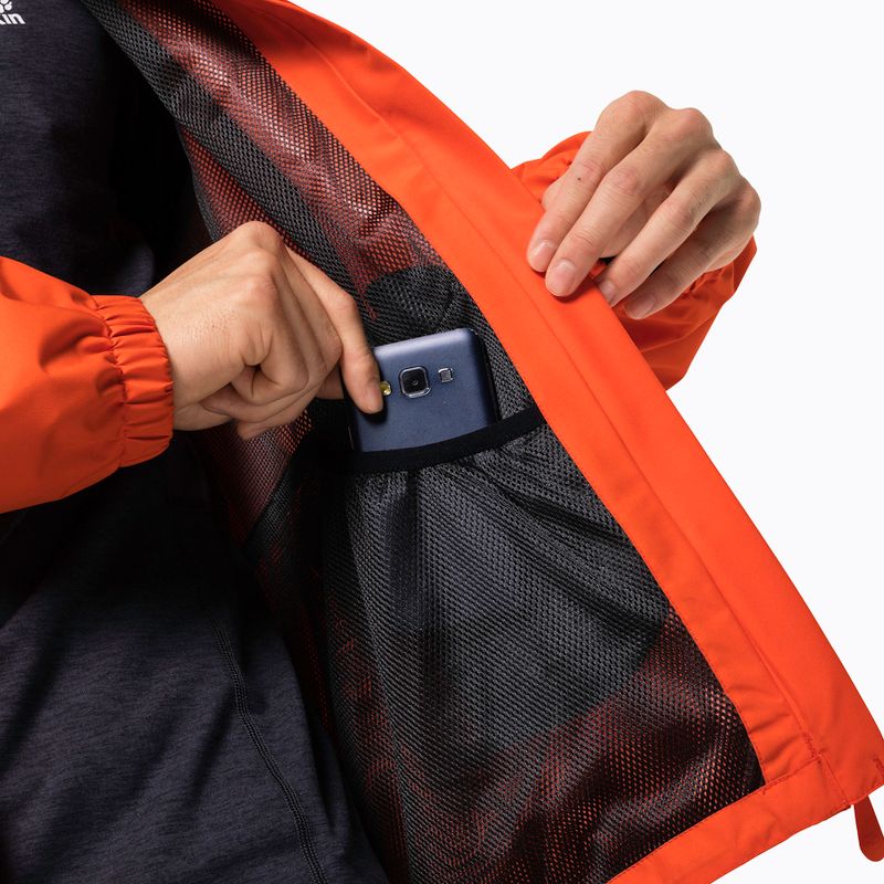 Pánská nepromokavá bunda Jack Wolfskin Stormy Point oranžová 1111141_3017 4